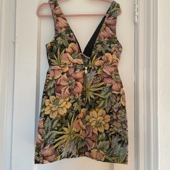 Topshop flower print tapestry mini  dress - Picture 7 of 15